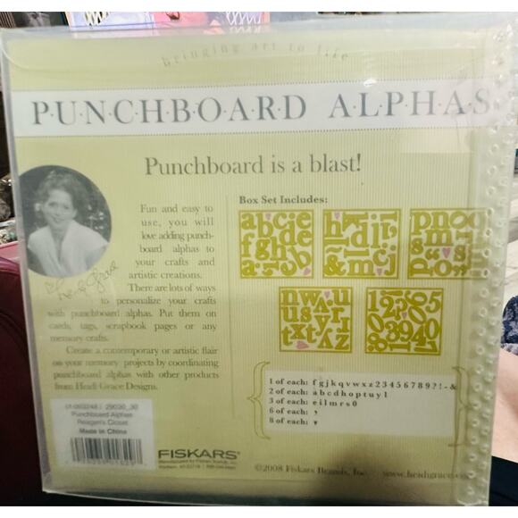 Heidi Grace Designs- Printed Alphas Punchboard - Picture 2 of 2